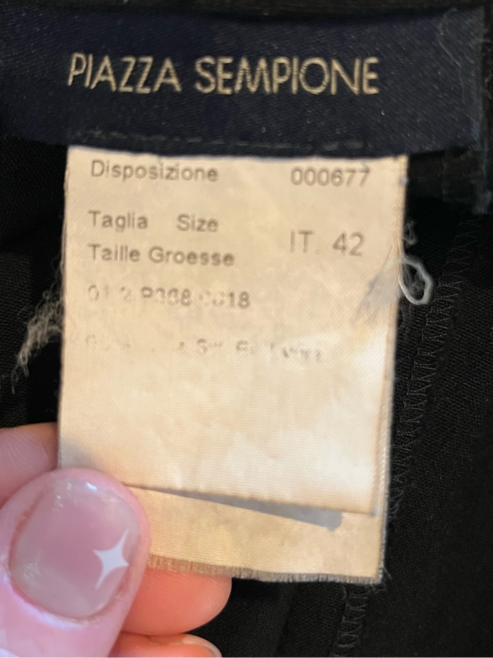 Piazza Sempione Italian Wool Black Tailored Trousers IT 42 US 6 - Picture 4 of 9